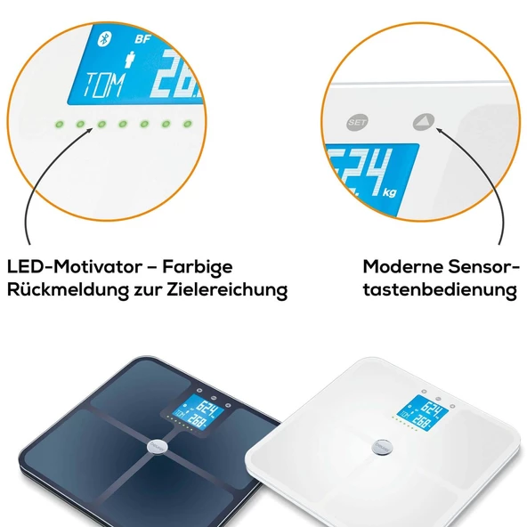 Beurer BF 950 Diyagnostik Banyo Terazisi (hamilelik modu mevcut) Bluetooth bağlantılı