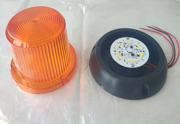 Tepe Lambası Büyük Boy 2 Modlu Döner Ve Çakar Vidalı 12-24 Volt - Resim 4