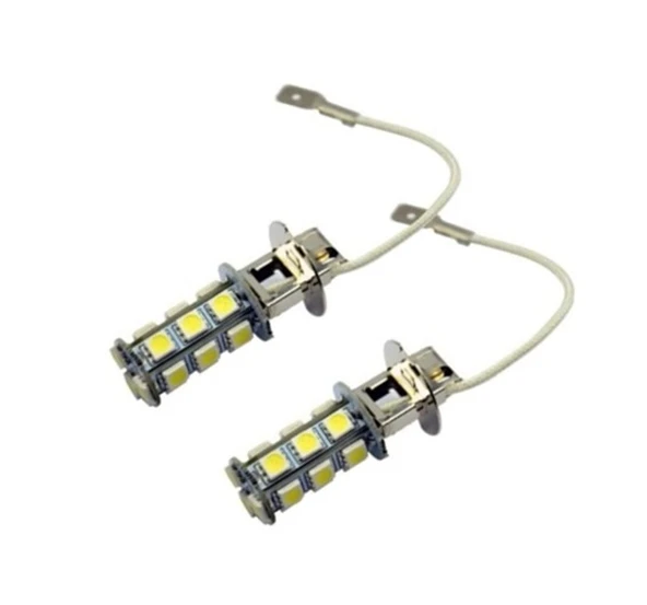 2 Adet H3 Far Ampulü 18 Ledli 6000k 12v 100/90w - 3