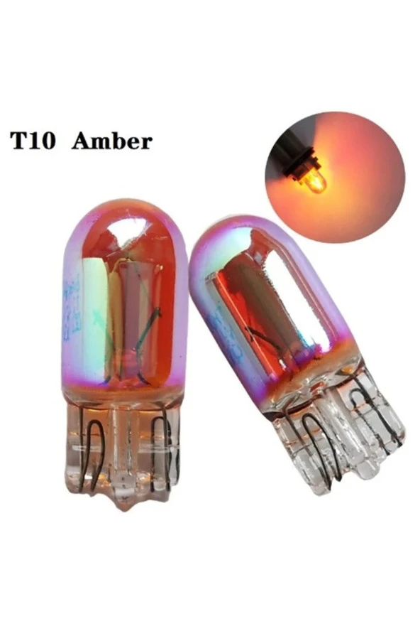 Diadem Park Ampulü T10 Wy5w 12v Amber Turuncu 2'li Takım - Resim 2