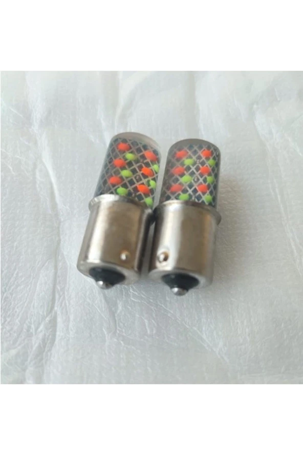 2 Adet Tek Duy 93 Tip Renkli Rgb Ledli Ampul 12v