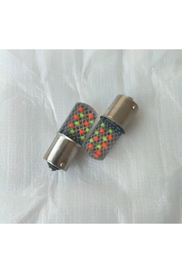 2 Adet Tek Duy 93 Tip Renkli Rgb Ledli Ampul 12v - 2