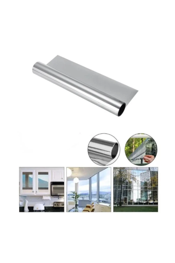 Aynalı Cam Filmi 30cm X 200cm Yapışkanlı Yansıtıcı Uv Koruma - Resim 2