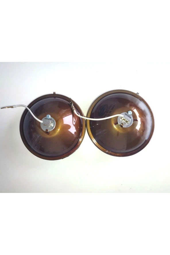 2 Adet Yuvarlak Sis Farı 10 Cm H3 Ampullü Sarı Cam 12v 55w - 2