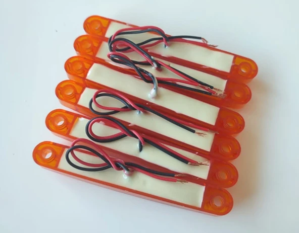 6 Adet Neon Parmak Led Lamba Slim Model Turuncu 12-24 Volt - Resim 3