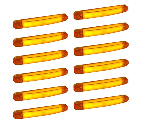 12 Adet Neon Parmak Led Lamba Slim Model Turuncu 12-24 Volt ürün görseli