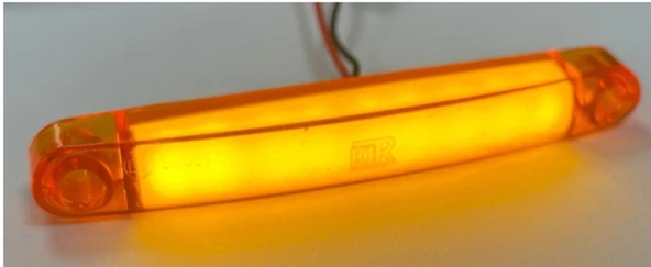 12 Adet Neon Parmak Led Lamba Slim Model Turuncu 12-24 Volt - Resim 4