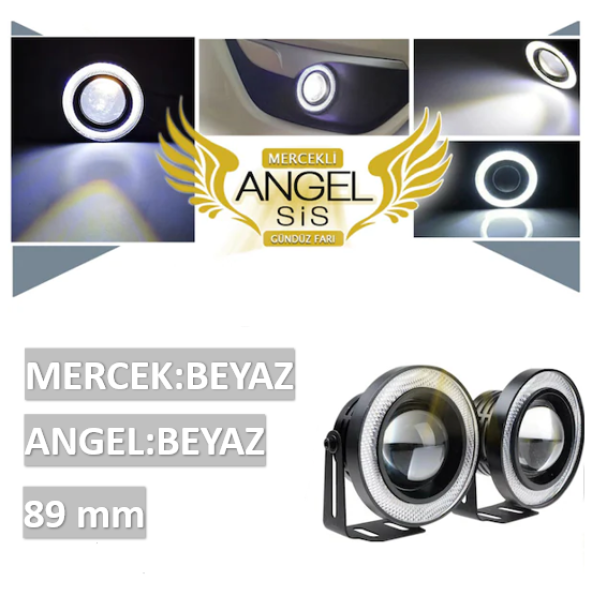 Mercekli Angel Led Halkalı Sis Farı 89 Mm Beyaz - 3