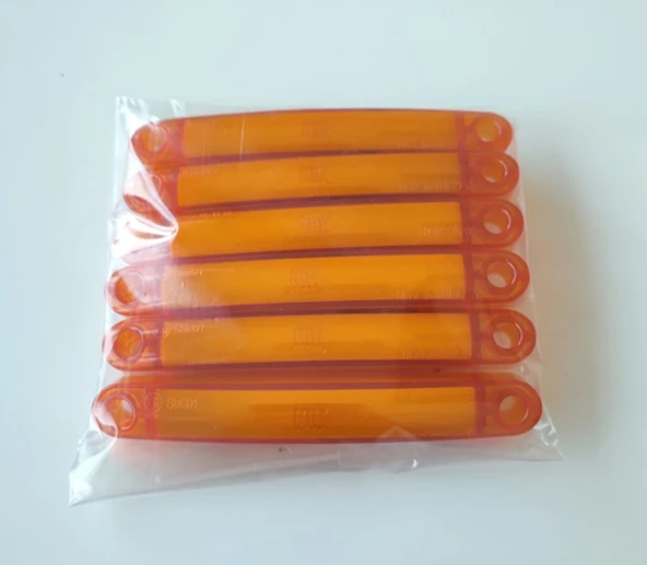 6 Adet Neon Parmak Led Lamba Slim Model Turuncu 12-24 Volt - Resim 2