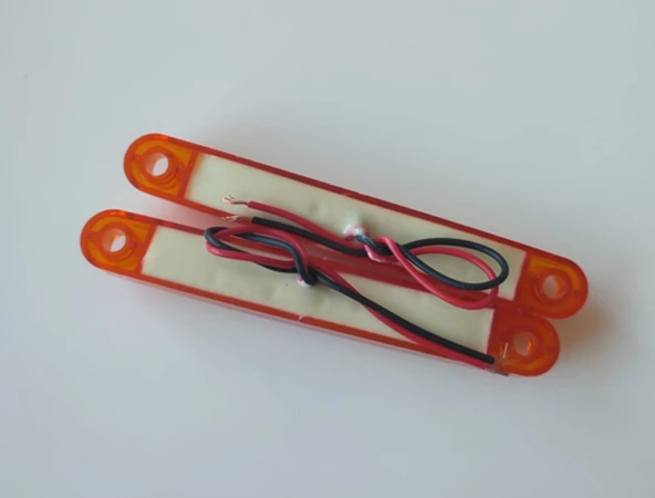 2 Adet Neon Parmak Led Lamba Slim Model Turuncu 12-24 Volt - Resim 3