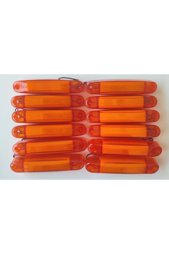12 Adet Neon Parmak Led Lamba Turuncu 12-24 Volt