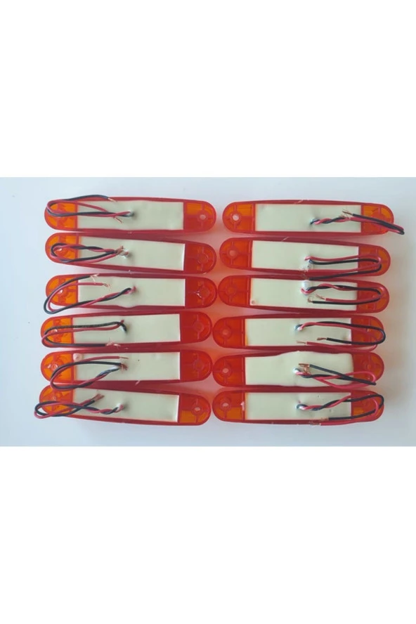 12 Adet Neon Parmak Led Lamba Turuncu 12-24 Volt - Resim 2