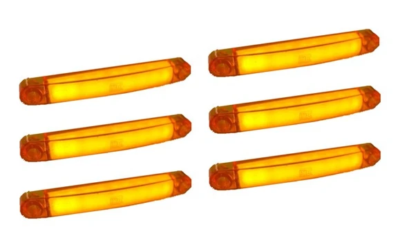 6 Adet Neon Parmak Led Lamba Slim Model Turuncu 12-24 Volt ürün görseli