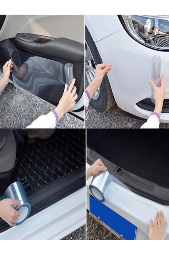 Araç Kapı Eşik Kaput Çizik Önleyici Şeffaf Koruma Folyosu 10 Cm X 5 Metre - 2