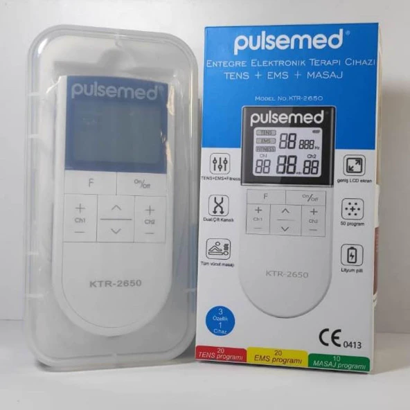 Pulsemed Entegre Elektronik Teraip Cihazı Tens-EMS-Masaj Özelliği Şarj Edilebilir - 5