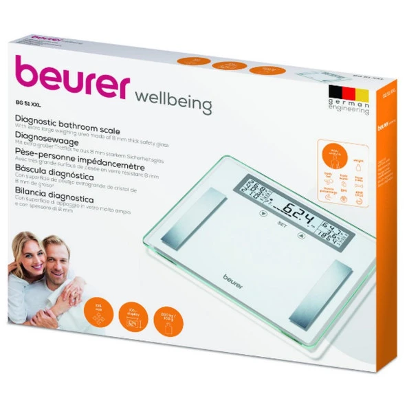 BEURER BG 51 200 KG KAPASİTELİ CAM BASKÜL TARTI  XXL - 2