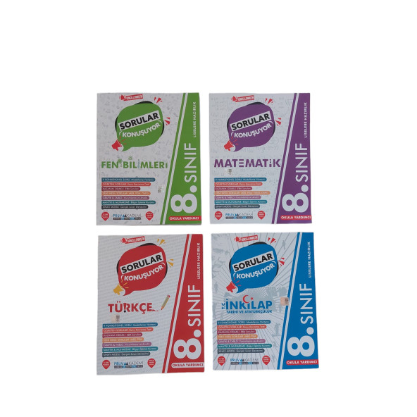 PRUVA AKADEMİ 8.SINIF SORULAR KONUŞUYOR 4 KİTAP SET