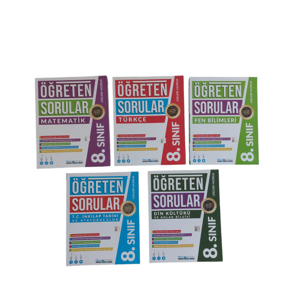 PRUVA AKADEMİ 8.SINIF ÖĞRETEN SORULAR 5 KİTAP SET