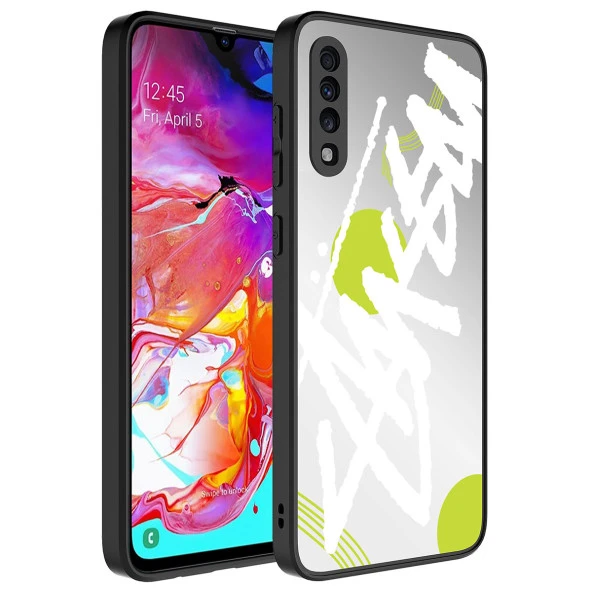 Samsung Galaxy A50 Kılıf Aynalı Desenli Kamera Korumalı Parlak Renkli Sert Kapak (Mirror)