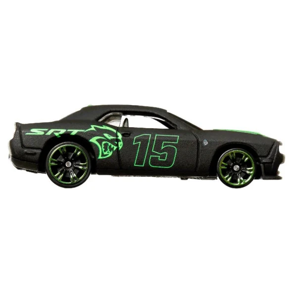 Hot Wheels Neon Yarışçılar Hlh72 - 15 Dodge Challenger Srt Hellcat Hrw80 - 4
