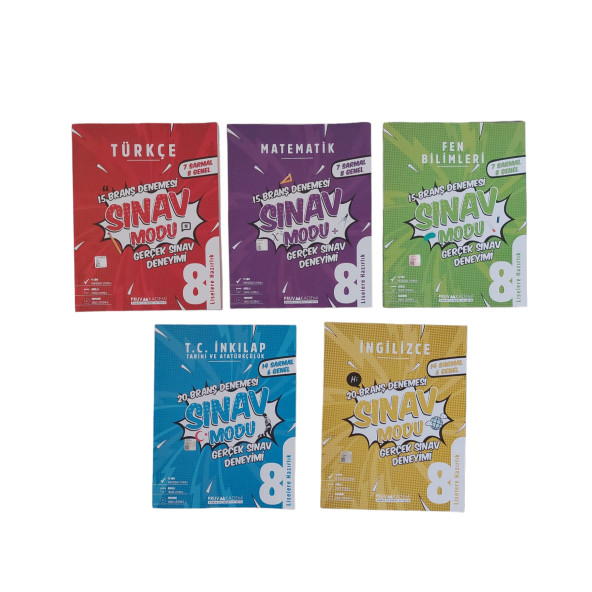 PRUVA AKADEMİ 8.SINIF SINAV MODU 5 KİTAP SET