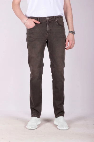 Big Rodoc Regular Fit Kahverengi Likralı Erkek Jean Pantolon-6776 - 2