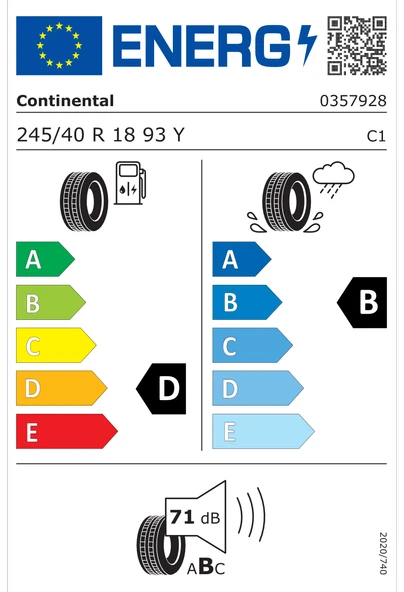 Continental SportContact 3 245/40R18 93Y MO FR Yaz Lastiği - 2024 - 8