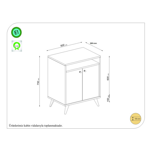 FLAME ÇOK AMAÇLI DOLAP SAFİRMEŞE - 5
