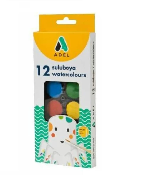 Adel Boyama Seti 12 Renk Pastel+Sulu+Kuru Boya+Keçeli Kalem - 3