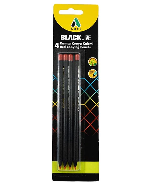 Adel Blackline 4 Adet Kırmızı Kopya Kalemi - 2