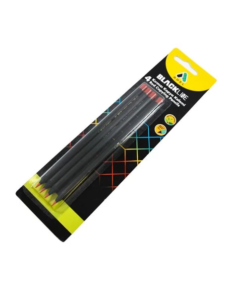 Adel Blackline 4 Adet Kırmızı Kopya Kalemi