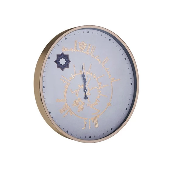 Duvar Saati Yuvarlak Dini Motifli - Resim 2
