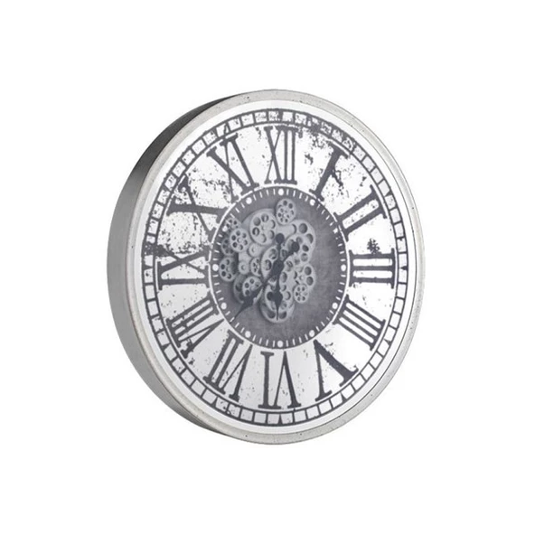 Duvar Saati Gümüş Çarklı ürün görseli
