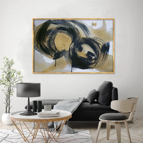 Two Rings - Yağlı Boya Dokulu Tablo ürün görseli 1