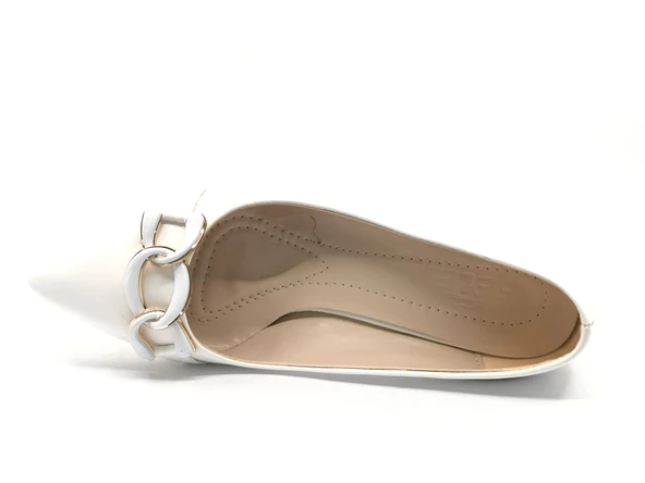 Feles Zincir Toka Detaylı Stiletto Kadın Topuklu Ayakkabı - 7