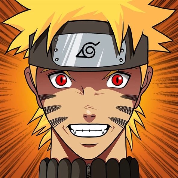 Naruto Red Eyes - Kanvas Tablo - Resim 2