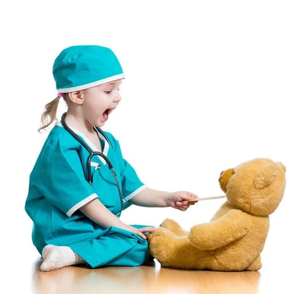 Doktor Kız Çocuğu - Kanvas Tablo ürün görseli