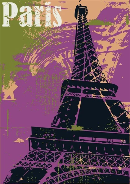 Eyfel Kulesi Soyut - Kanvas Tablo ürün görseli