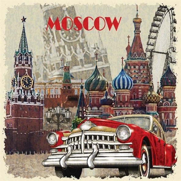 Moscow - Kanvas Tablo