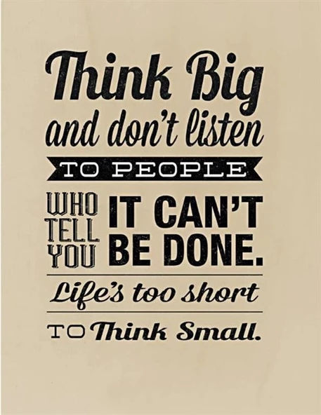 Büyük Düşün - Kanvas Tablo ürün görseli