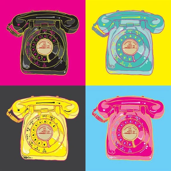 Antika Telefon - Kanvas Tablo
