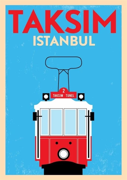 Kırmızı Tramvay - Kanvas Tablo ürün görseli