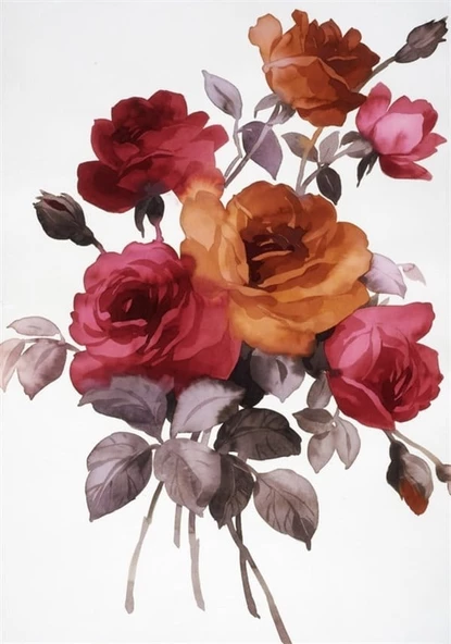 Suluboya Çiçekler - Kanvas Tablo ürün görseli 1