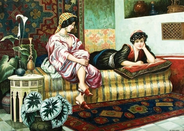 Hoşsohbet - Kanvas Tablo ürün görseli