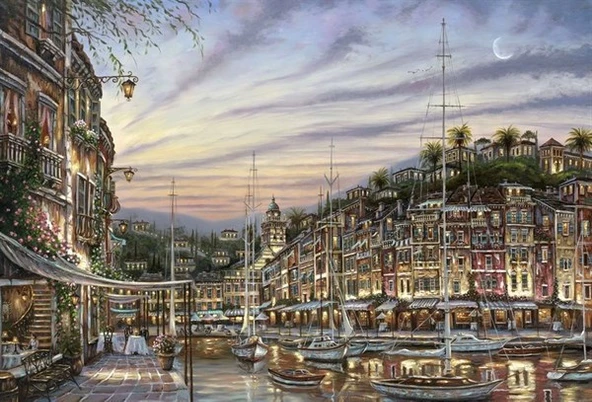 Işıl Işıl Şehir - Kanvas Tablo ürün görseli 1