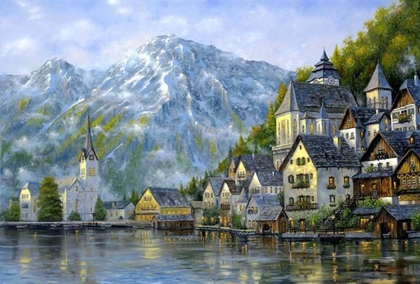 Hallstatt - Kanvas Tablo ürün görseli
