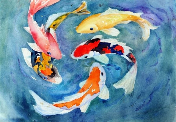 Renkli Balıklar - Kanvas Tablo ürün görseli