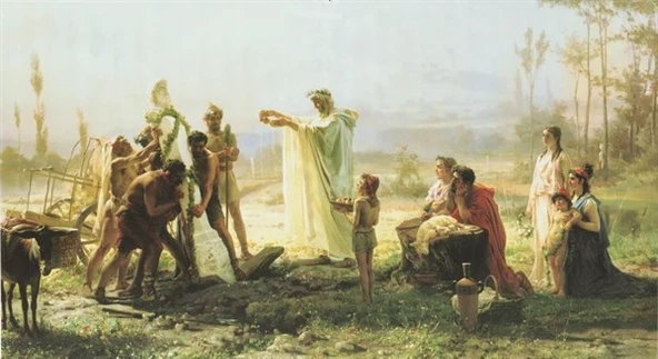 Herma'nın Kutsanışı - Kanvas Tablo - Resim 2