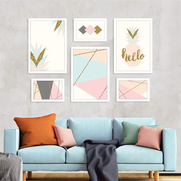 Hello Çerçeveli Poster Seti ürün görseli