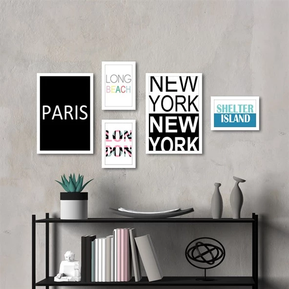 City Çerçeveli Poster Seti ürün görseli